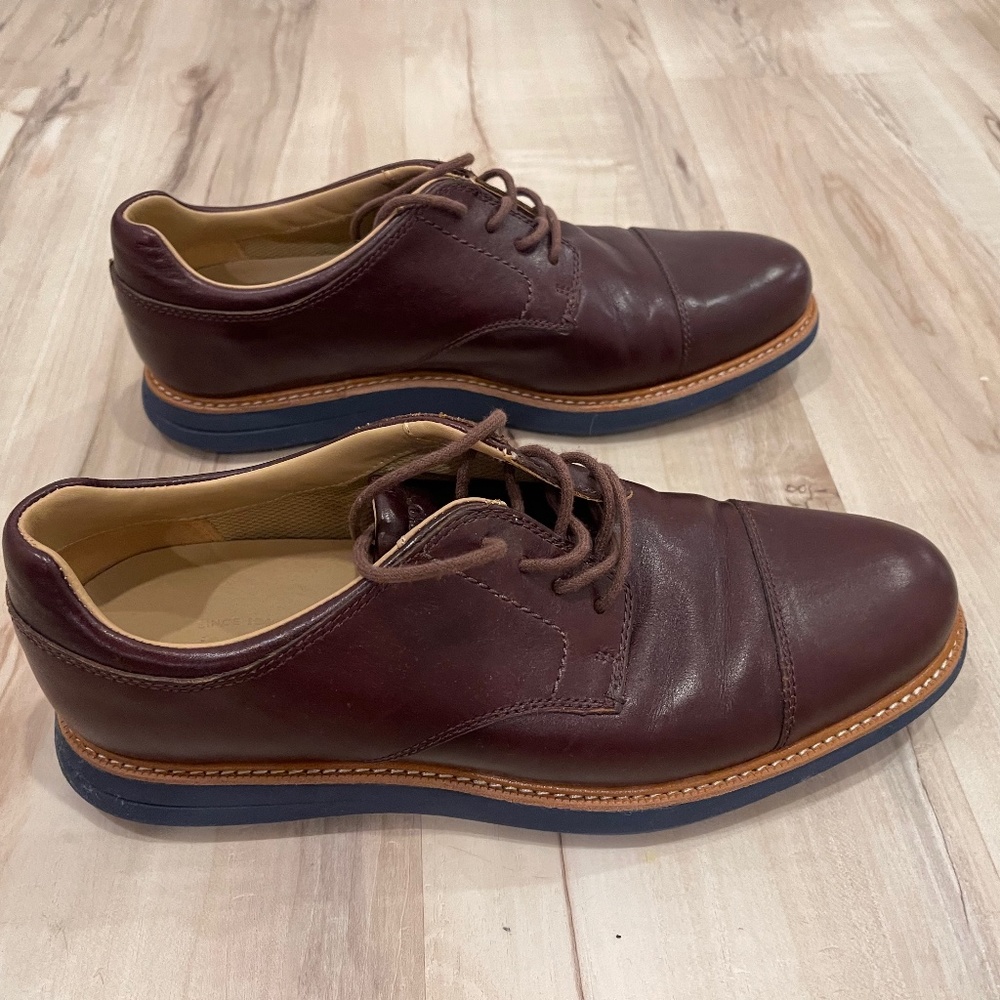 Sebago Smyth Cap Toe Dark Brown Leather, men's size 10M